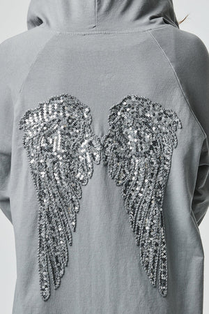 Grey | Zip Front Oversized Hoodie