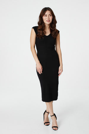 Black | Sleeveless Bodycon Knit Dress