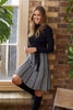 Black And White | Chevron Print Fit & Flare Knit Dress