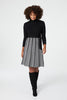 Black And White | Chevron Print Fit & Flare Knit Dress