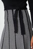 Black And White | Chevron Print Fit & Flare Knit Dress