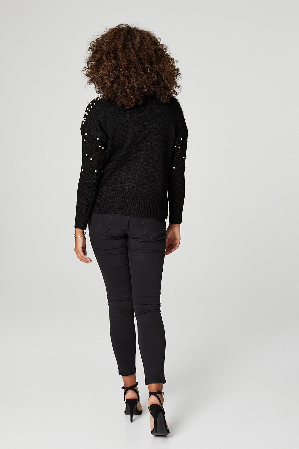 Black | Pearl Embellished Jumper