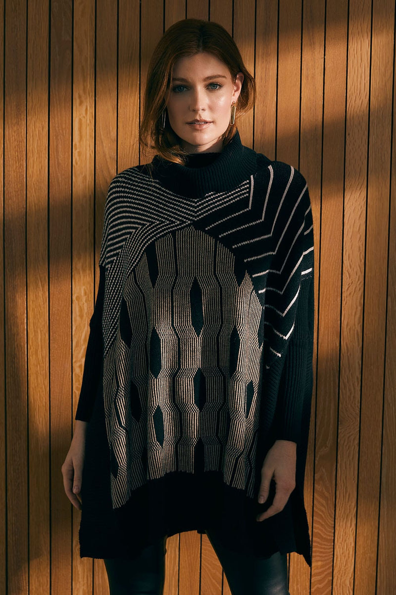 Striped Roll Neck Hanky Hem Jumper Izabel London