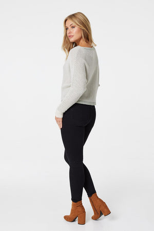 Open Knit Long Sleeve Jumper