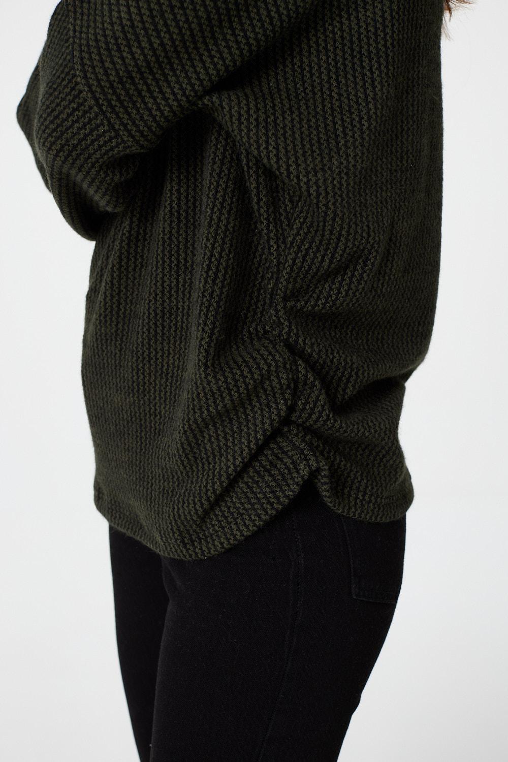 Khaki | Round Neck Slouchy Knit Jumper