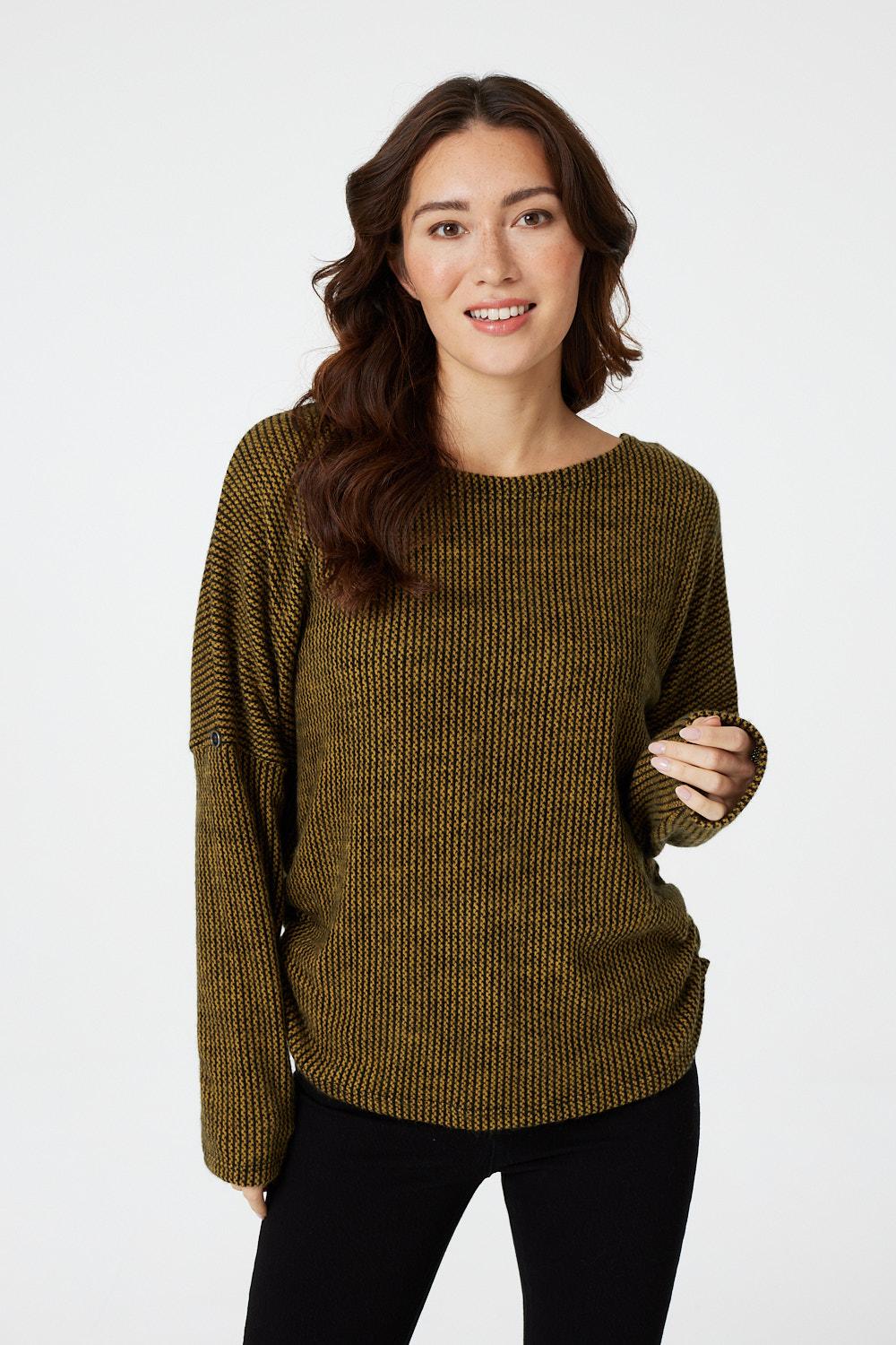 Mustard | Round Neck Slouchy Knit Jumper