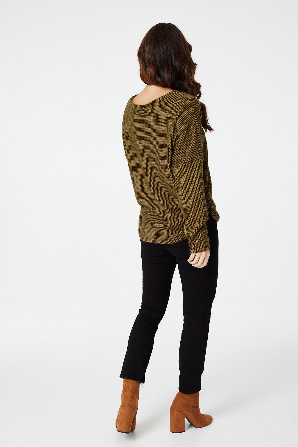 Mustard | Round Neck Slouchy Knit Jumper