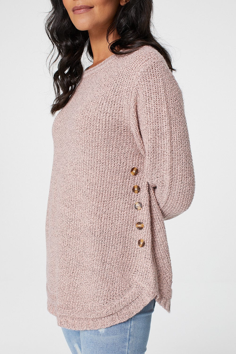 Pink | Long Sleeve Relaxed Knit Jumper
