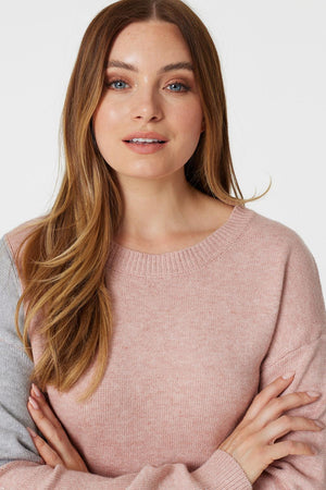 Pink | Colour Block Jumper