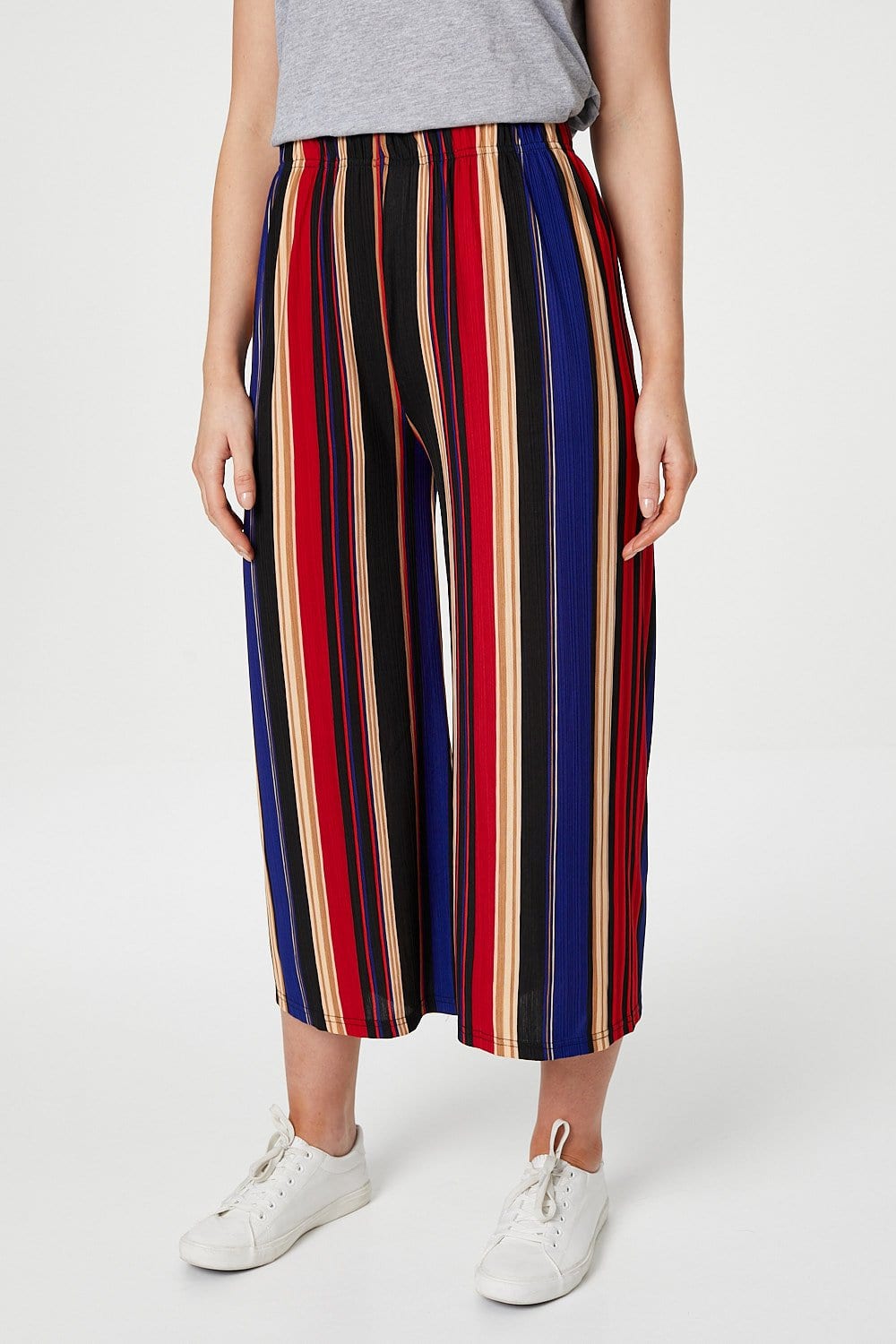 Blue | Striped Culottes