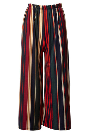 Red | Striped Culottes