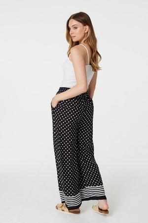 Black and white polka dot sales palazzo pants