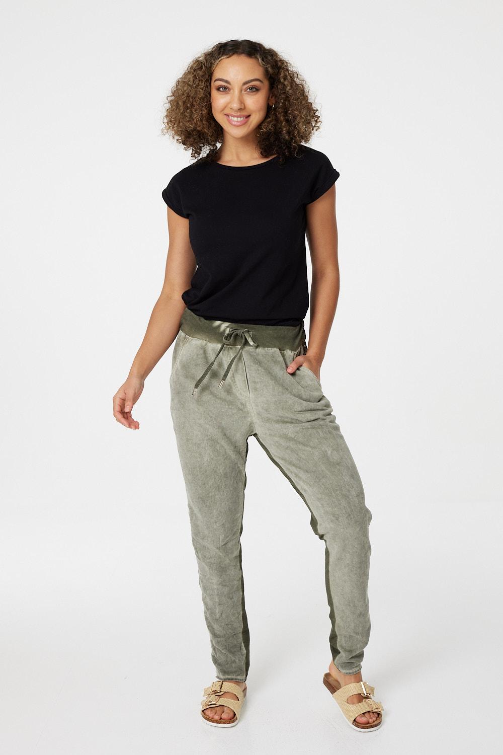 Khaki | Two Tone Relaxed Trousers