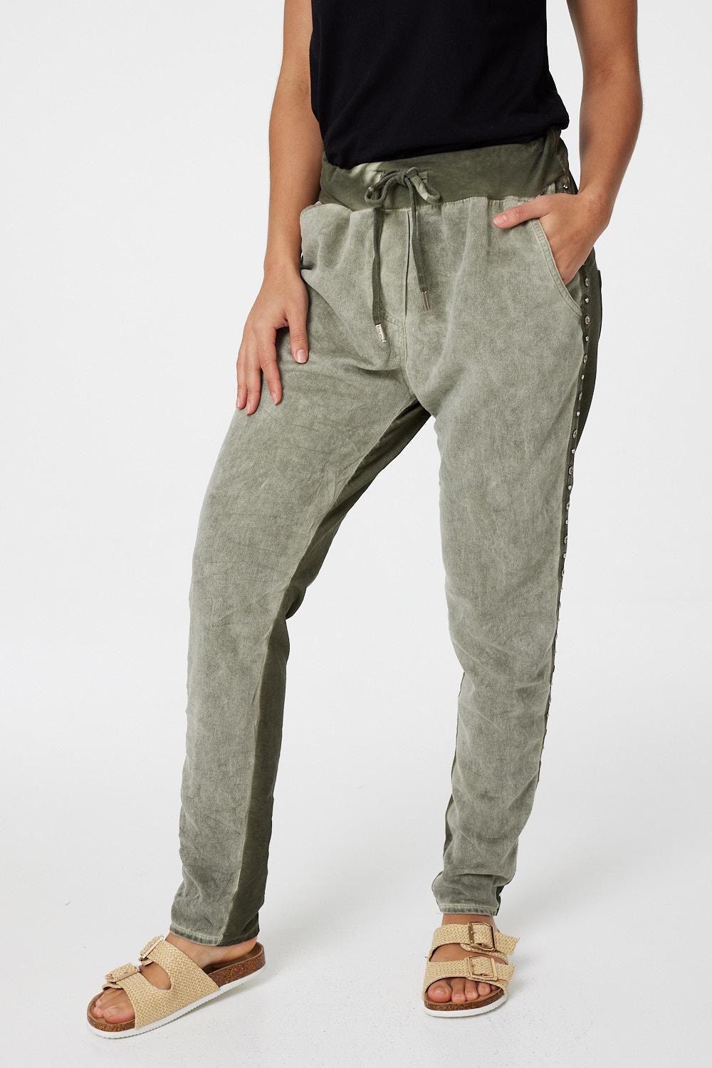 Khaki | Two Tone Relaxed Trousers