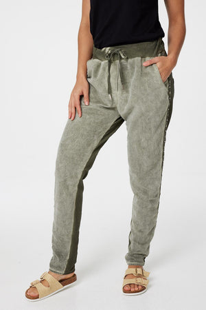 Khaki | Two Tone Relaxed Trousers