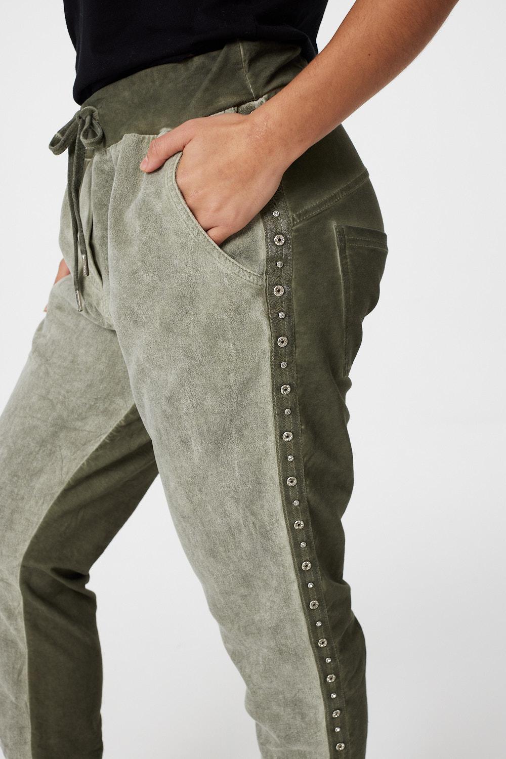Khaki | Two Tone Relaxed Trousers