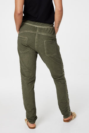 Khaki | Two Tone Relaxed Trousers