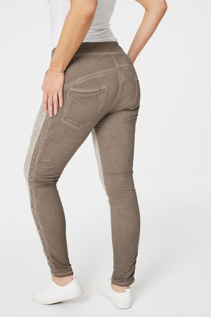 Brown | Two Tone Relaxed Trousers