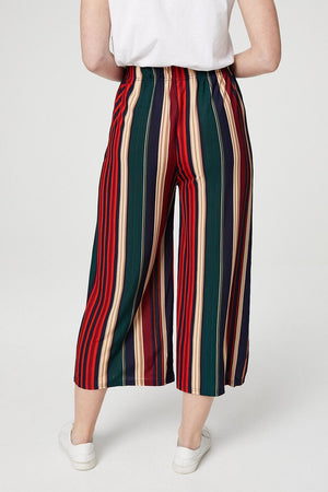 Red | Striped Culottes