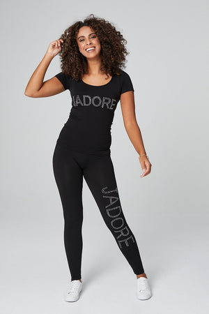 White | J'adore Embellished Slogan Loungewear Set