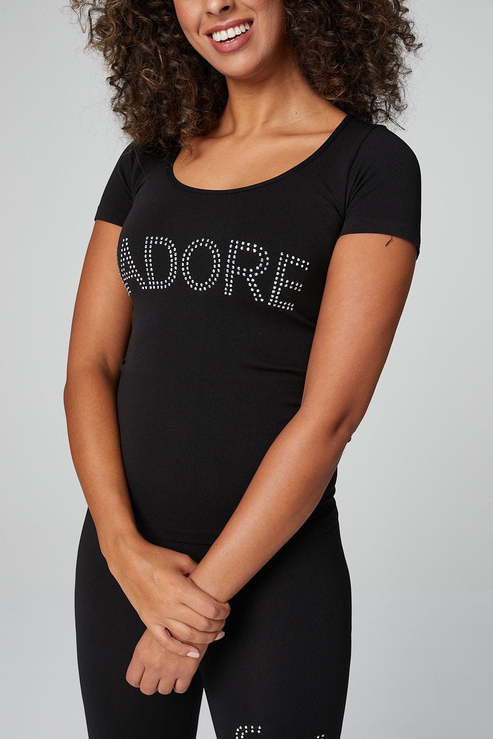 White | J'adore Embellished Slogan Loungewear Set