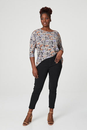 Grey | Curve Floral Bloom Light Knit