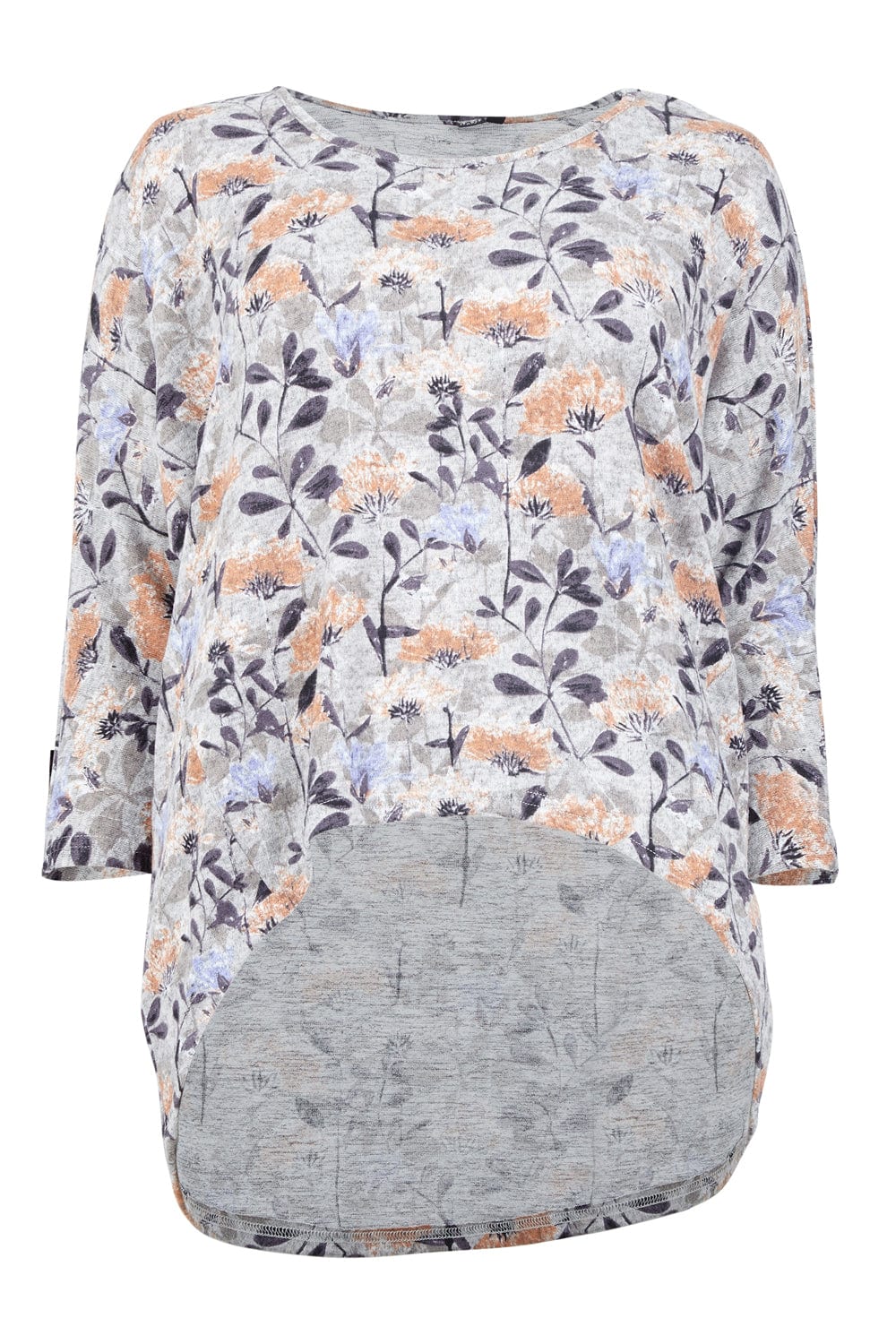 Grey | Curve Floral Bloom Light Knit