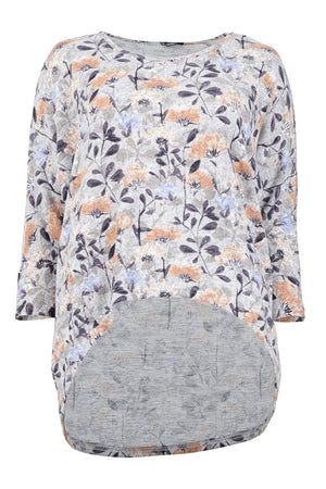 Grey | Curve Floral Bloom Light Knit