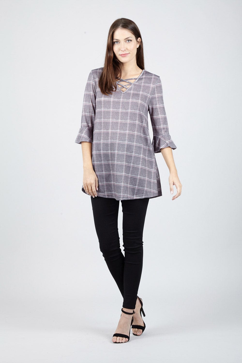Red | Checked Swing Top