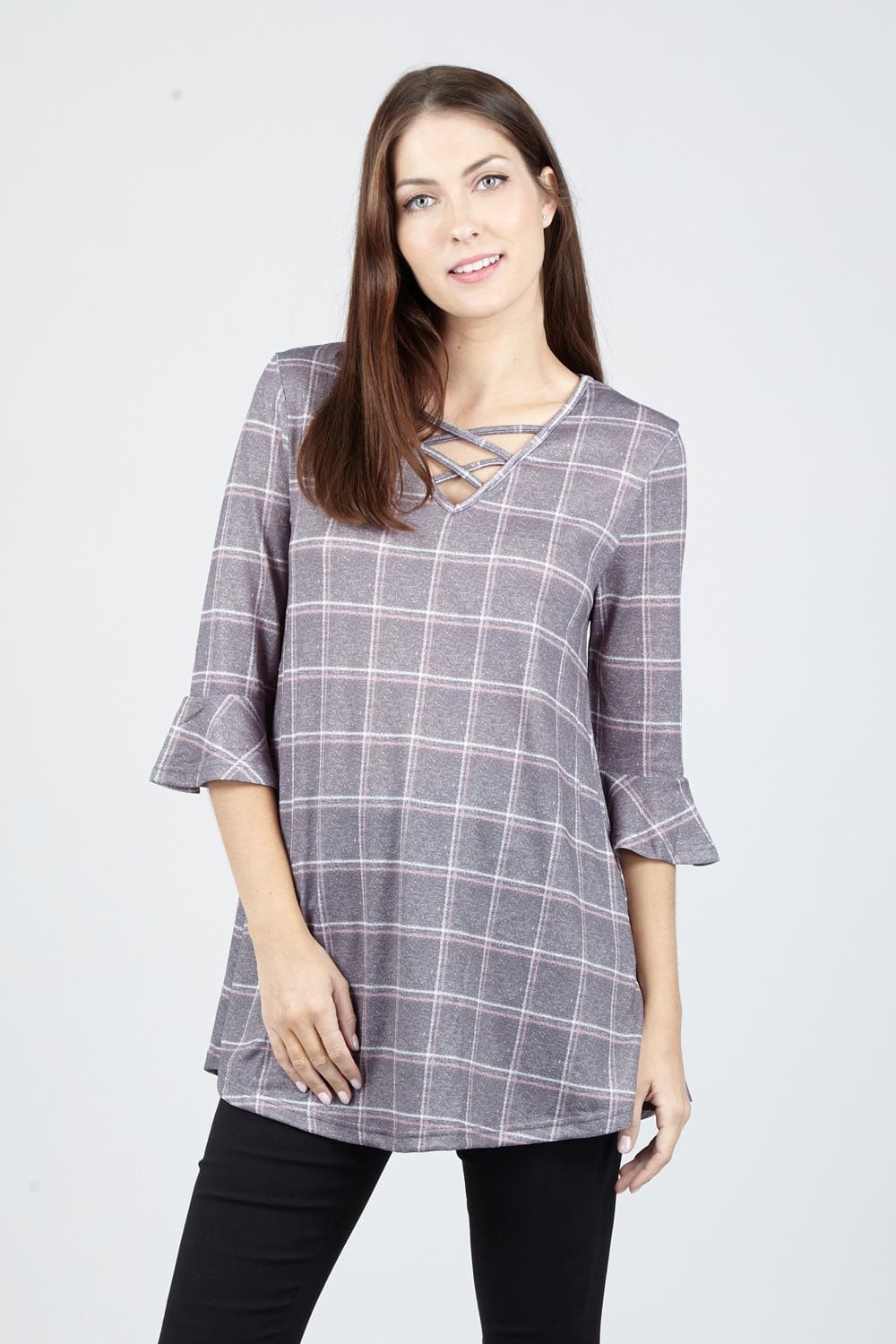 Red | Checked Swing Top