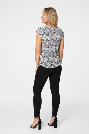 Black And White | Mosaic Print Tee