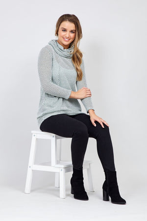 Green | Sheer Knitted Jumper