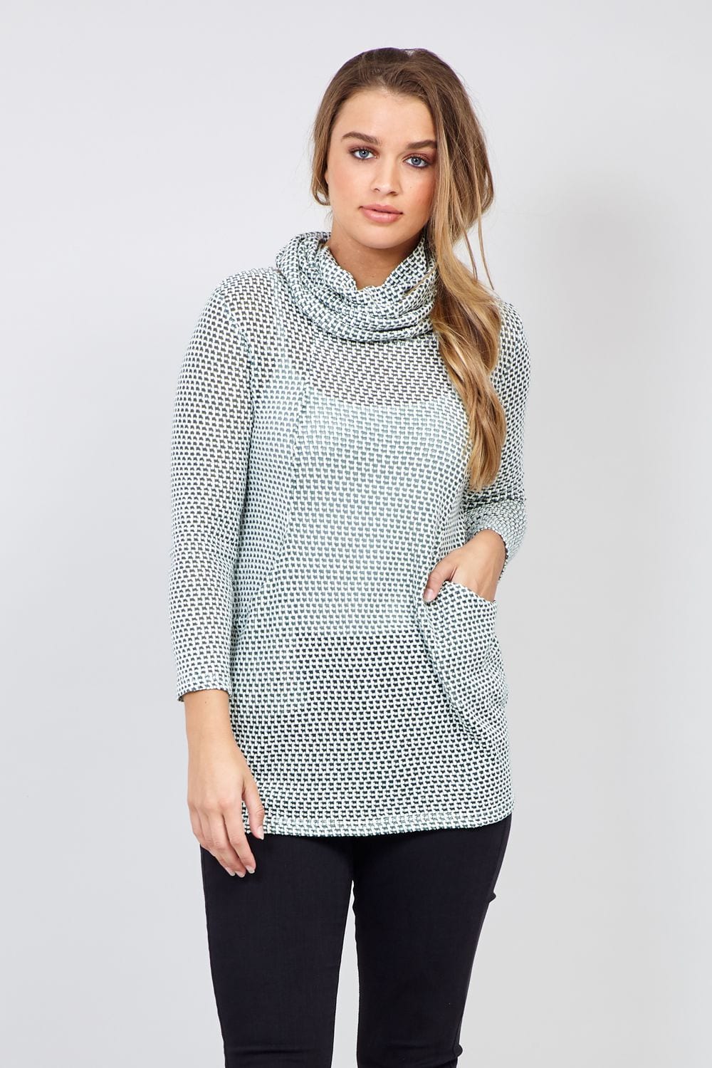 Green | Sheer Knitted Jumper