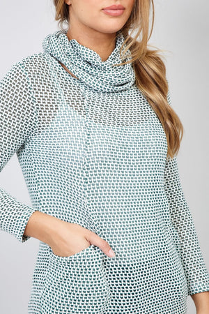 Green | Sheer Knitted Jumper