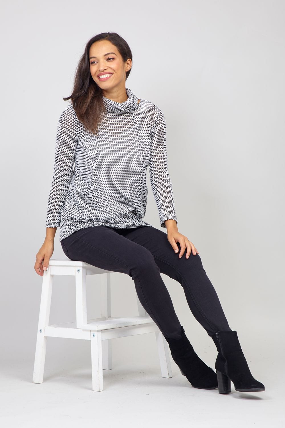 Black | Sheer Knitted Jumper