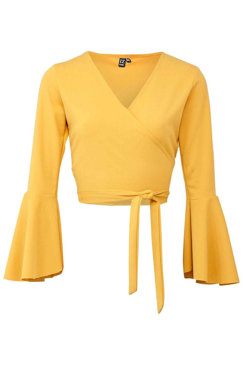 Yellow | Wrap Front Crop Top