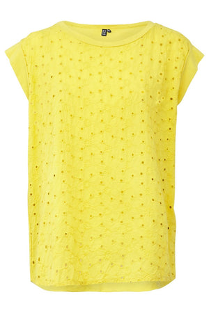 Yellow | Embroidered Front T-Shirt