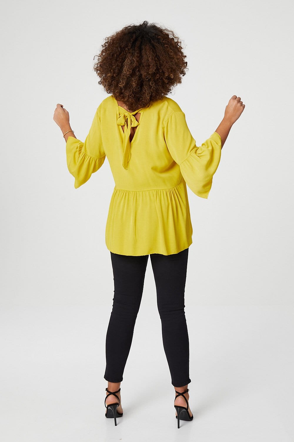 Mustard | Tie Back Boxy Blouse