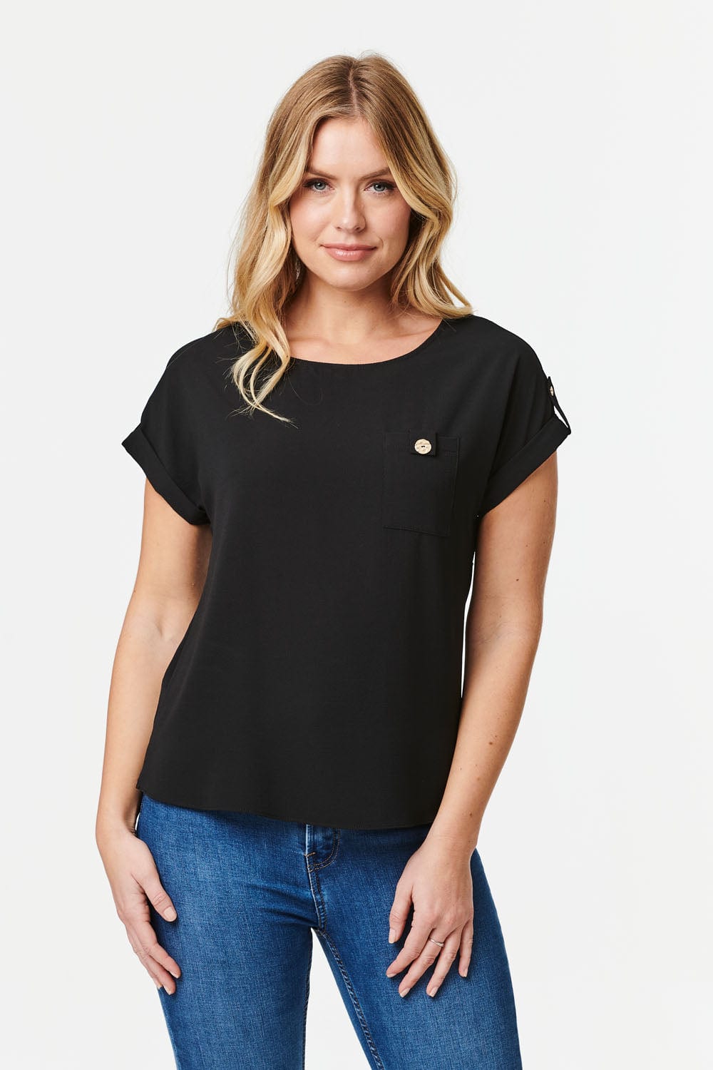 Black | Pocket Front Relaxed T-Shirt