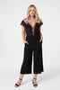 Black | V-Neck Sheer Panel Bodysuit