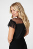 Black | V-Neck Sheer Panel Bodysuit