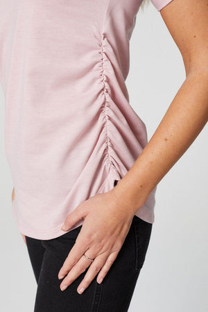 Pink | Pearl Embellished Short Sleeve T-Shirt