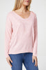 Pink | Embossed Logo Print Slouchy Top