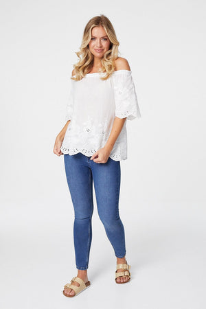 White | Broderie Anglaise Blouse