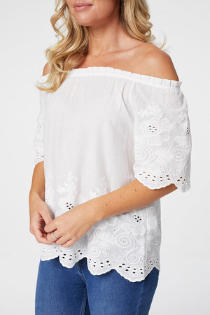 White | Broderie Anglaise Blouse