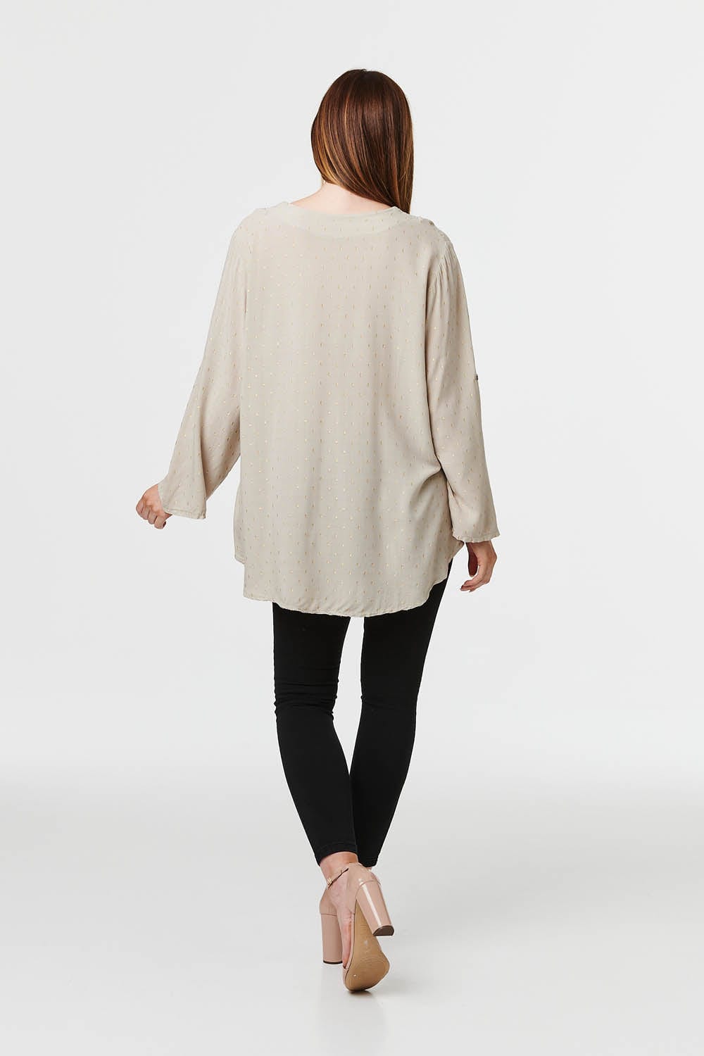 Beige | Sequin Embellished Blouse