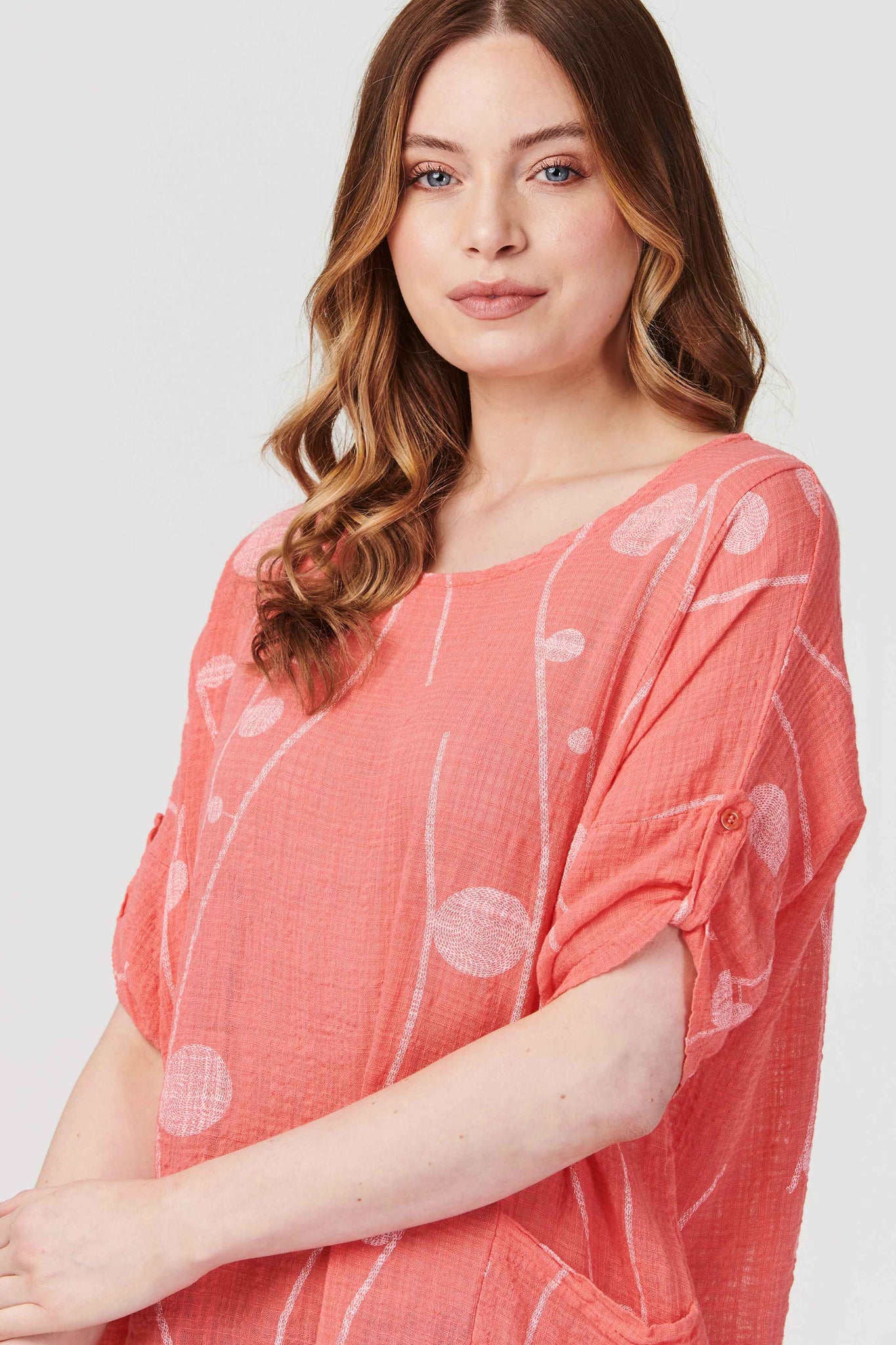 Polka Dot Oversized Blouse