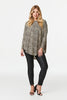 Brown | Animal Print Long Sleeve T-Shirt