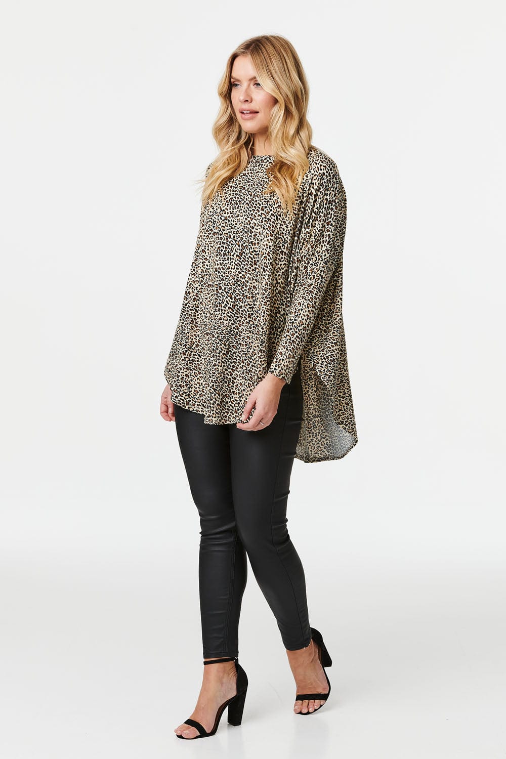 Brown | Animal Print Long Sleeve T-Shirt