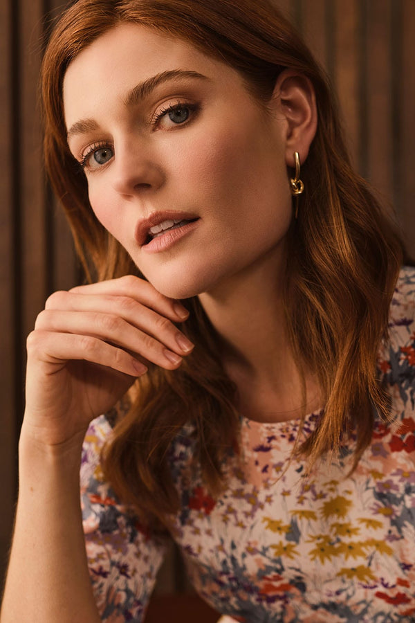 Blue | Floral Peplum Blouse